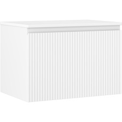 MEXEN/S - Rivel koupelnová skříňka pod umyvadlo 70 cm s deskou, 1 šuplík, reliéf , bílá mat (91A20-07047-1-BFC01)