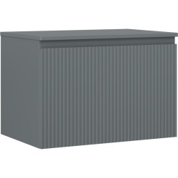MEXEN/S - Rivel koupelnová skříňka pod umyvadlo 70 cm s deskou, 1 šuplík, reliéf , grafit mat (91A20-07047-1-BFC66)