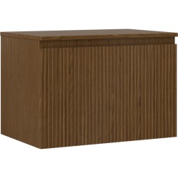 MEXEN/S - Rivel koupelnová skříňka pod umyvadlo 70 cm s deskou, 1 šuplík, reliéf , ořech (91A20-07047-1-BFC86)