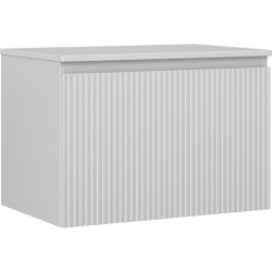 MEXEN/S - Rivel koupelnová skříňka pod umyvadlo 70 cm s deskou, 1 šuplík, reliéf , šedá mat (91A20-07047-1-BFC62)