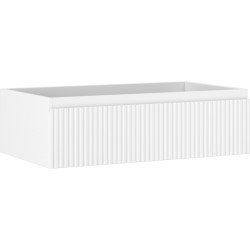 MEXEN/S - Rivel koupelnová skříňka pod umyvadlo 80, 1 šuplík, reliéf , bílá mat (91A20-08023-1-BF01)