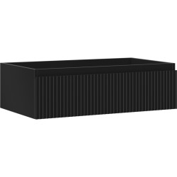 MEXEN/S - Rivel koupelnová skříňka pod umyvadlo 80, 1 šuplík, reliéf , černá mat (91A20-08023-1-BF71)