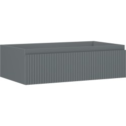 MEXEN/S - Rivel koupelnová skříňka pod umyvadlo 80, 1 šuplík, reliéf , grafit mat (91A20-08023-1-BF66)