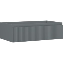 MEXEN/S - Rivel koupelnová skříňka pod umyvadlo 80, 1 šuplík, reliéf , grafit mat (91A20-08023-1-BF66)