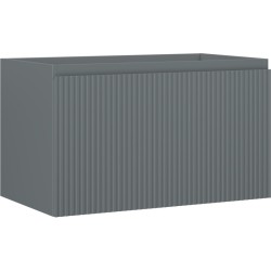 MEXEN/S - Rivel koupelnová skříňka pod umyvadlo 80, 1 šuplík, reliéf , grafit mat (91A20-08047-1-BF66)