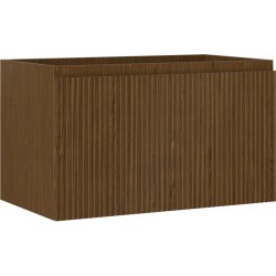 MEXEN/S - Rivel koupelnová skříňka pod umyvadlo 80, 1 šuplík, reliéf , ořech (91A20-08047-1-BF86)