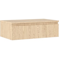 MEXEN/S - Rivel koupelnová skříňka pod umyvadlo 80 cm s deskou, 1 šuplík, reliéf , dub (91A20-08023-1-BFC81)