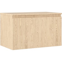 MEXEN/S - Rivel koupelnová skříňka pod umyvadlo 80 cm s deskou, 1 šuplík, reliéf , dub (91A20-08047-1-BFC81)