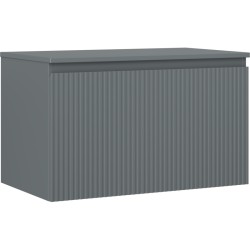 MEXEN/S - Rivel koupelnová skříňka pod umyvadlo 80 cm s deskou, 1 šuplík, reliéf , grafit mat (91A20-08047-1-BFC66)