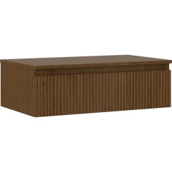 MEXEN/S - Rivel koupelnová skříňka pod umyvadlo 80 cm s deskou, 1 šuplík, reliéf , ořech (91A20-08023-1-BFC86)
