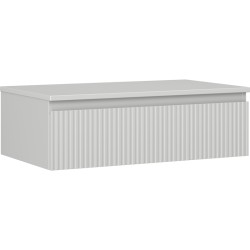 MEXEN/S - Rivel koupelnová skříňka pod umyvadlo 80 cm s deskou, 1 šuplík, reliéf , šedá mat (91A20-08023-1-BFC62)