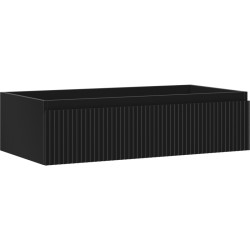 MEXEN/S - Rivel koupelnová skříňka pod umyvadlo 90, 1 šuplík, reliéf , černá mat (91A20-09023-1-BF71)