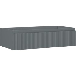 MEXEN/S - Rivel koupelnová skříňka pod umyvadlo 90, 1 šuplík, reliéf , grafit mat (91A20-09023-1-BF66)