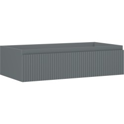 MEXEN/S - Rivel koupelnová skříňka pod umyvadlo 90, 1 šuplík, reliéf , grafit mat (91A20-09023-1-BF66)