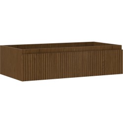 MEXEN/S - Rivel koupelnová skříňka pod umyvadlo 90, 1 šuplík, reliéf , ořech (91A20-09023-1-BF86)