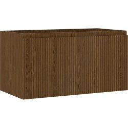 MEXEN/S - Rivel koupelnová skříňka pod umyvadlo 90, 1 šuplík, reliéf , ořech (91A20-09047-1-BF86)