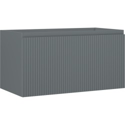 MEXEN/S - Rivel koupelnová skříňka pod umyvadlo 90, 1 šuplík, reliéf , šedá mat (91A20-09047-1-BF66)