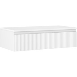 MEXEN/S - Rivel koupelnová skříňka pod umyvadlo 90 cm s deskou, 1 šuplík, reliéf , bílá mat (91A20-09023-1-BFC01)