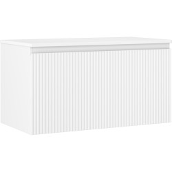 MEXEN/S - Rivel koupelnová skříňka pod umyvadlo 90 cm s deskou, 1 šuplík, reliéf , bílá mat (91A20-09047-1-BFC01)