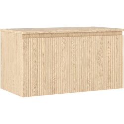 MEXEN/S - Rivel koupelnová skříňka pod umyvadlo 90 cm s deskou, 1 šuplík, reliéf , dub (91A20-09047-1-BFC81)