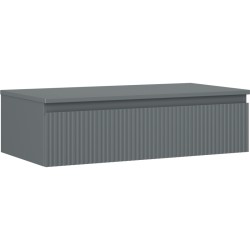 MEXEN/S - Rivel koupelnová skříňka pod umyvadlo 90 cm s deskou, 1 šuplík, reliéf , grafit mat (91A20-09023-1-BFC66)