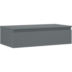 MEXEN/S - Rivel koupelnová skříňka pod umyvadlo 90 cm s deskou, 1 šuplík, reliéf , grafit mat (91A20-09023-1-BFC66)
