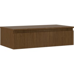 MEXEN/S - Rivel koupelnová skříňka pod umyvadlo 90 cm s deskou, 1 šuplík, reliéf , ořech (91A20-09023-1-BFC86)