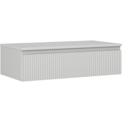 MEXEN/S - Rivel koupelnová skříňka pod umyvadlo 90 cm s deskou, 1 šuplík, reliéf , šedá mat (91A20-09023-1-BFC62)