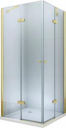 MEXEN/S - Roma Duo sprchový kout 100 x 100, transparent, zlato (854-100-100-50-00-02)