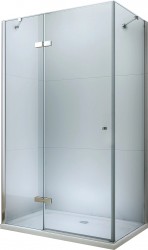 MEXEN/S - Roma sprchový kout 100x100, kyvné, čiré sklo, chrom + vanička (854-100-100-01-00-4010)