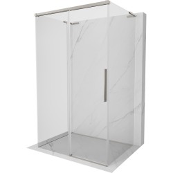 MEXEN/S - Rox-3S L sprchový kout 3 stěnný , posuvný 100 x 95, transparent, nikl kartáčovaný (8C2L-100-095-97-00-3S)