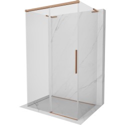 MEXEN/S - Rox-3S L sprchový kout 3 stěnný , posuvný 105 x 80, transparent, měď kartáčovaná (8C2L-105-080-65-00-3S)