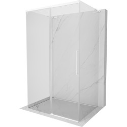MEXEN/S - Rox-3S L sprchový kout 3 stěnný , posuvný 115 x 90, transparent, bílá (8C2L-115-090-20-00-3S)