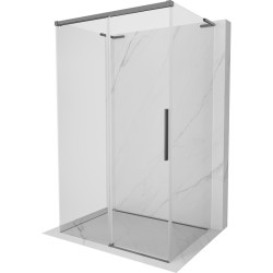 MEXEN/S - Rox-3S L sprchový kout 3 stěnný , posuvný 130 x 70, transparent, grafit metal (8C2L-130-070-95-00-3S)