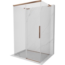 MEXEN/S - Rox-3S L sprchový kout 3 stěnný , posuvný 135 x 70, transparent, růžové zlato (8C2L-135-070-60-00-3S)