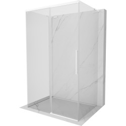 MEXEN/S - Rox-3S L sprchový kout 3 stěnný , posuvný 150 x 80, transparent, bílá (8C2L-150-080-20-00-3S)