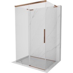 MEXEN/S - Rox-3S L sprchový kout 3 stěnný , posuvný 90 x 95, transparent, růžové zlato (8C2L-090-095-60-00-3S)