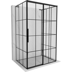 MEXEN/S - Rox-3S L sprchový kout 3 stěnný , posuvný pravá 120 x 70, černá kratka, černá (8C2L-120-070-70-77-3S-P)