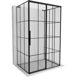 MEXEN/S - Rox-3S L sprchový kout 3 stěnný , posuvný pravá 90 x 80, černá kratka, černá (8C2L-090-080-70-77-3S-P)