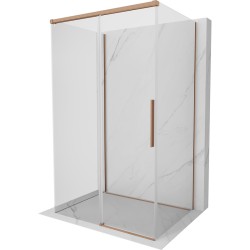 MEXEN/S - Rox-3S sprchový kout 3 stěnný , posuvný 105 x 80, transparent, měď kartáčovaná (8C2-105-080-65-00-3S)