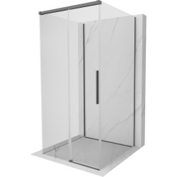 MEXEN/S - Rox-3S sprchový kout 3 stěnný , posuvný 110 x 110, transparent, grafit kartáčovaná (8C2-110-110-66-00-3S)