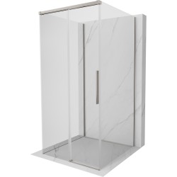 MEXEN/S - Rox-3S sprchový kout 3 stěnný , posuvný 95 x 95, transparent, nikl kartáčovaný (8C2-095-095-97-00-3S)