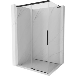 MEXEN/S - Rox L sprchový kout posuvný 100 x 75, transparent, černá (8C2L-100-075-70-00)