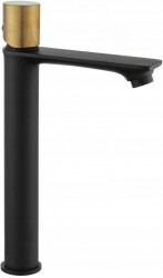 MEXEN/S - Royo One umyvadlová baterie vysoká, černá / zlatá (72211-75)