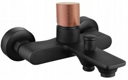 MEXEN/S - Royo One vanová baterie 150 mm, černá/růžové zlato (72230-76)