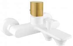 MEXEN/S - Royo One vanová baterie, bílá / zlatá (72231-25)