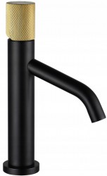 MEXEN/S - Rumba One umyvadlová baterie, černá / gold (73501-75)