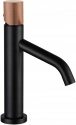 MEXEN/S - Rumba One umyvadlová baterie, černá / růžové zlato (73501-76)