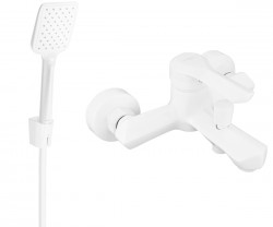 MEXEN/S - Saber R62 vanová baterie se sprchou set, bílá (7213R62-20)