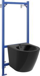 MEXEN/S - Sada pro skrytou instalaci bidetu Felix B s bidetem Lena,  černá połysk (69935224870)